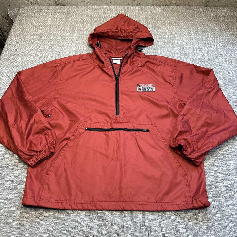 Walt Disney World Pullover Jacket Adult Medium Hooded Mickey Mouse Retro 00s *